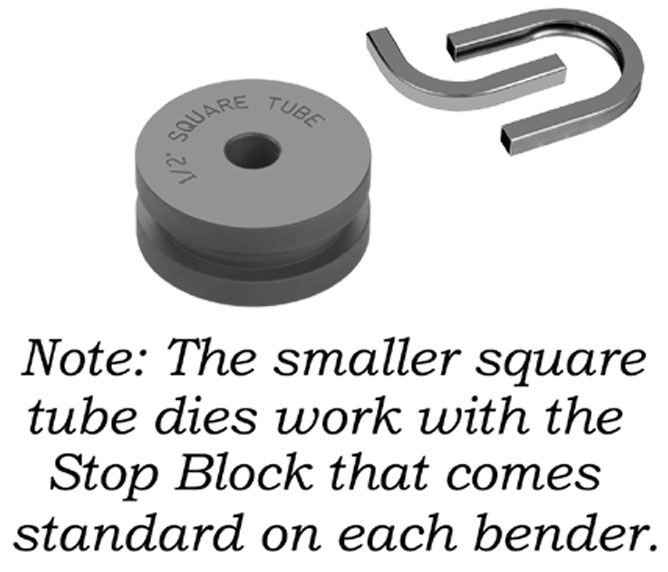 #UB12S 1/2" Square Tube Die #UB12S 1/2" Square Tube Die